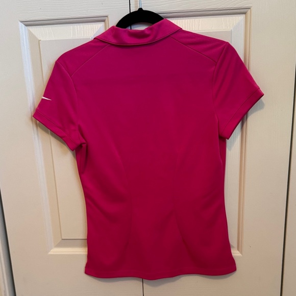 Nike Women’s Hot Pink Short Sleeve Polo - Picture 2 of 3